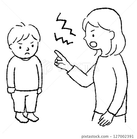 媽媽罵她的孩子 127002391