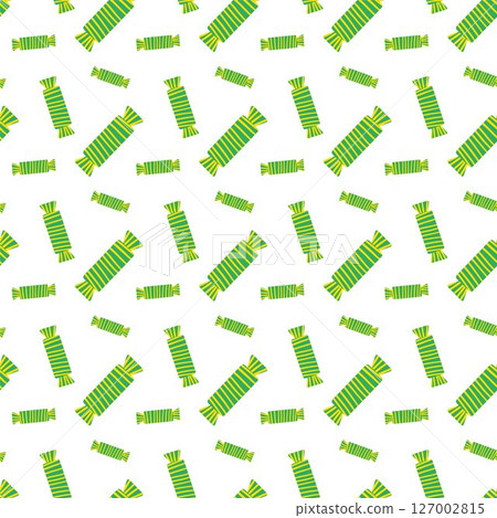 Candy seamless pattern with green stripes in chocolate wrap. Hand drawn caramel sweets arranged in fun layout. Great for Candy packaging, doodle digital wallpaper, wrapping or festive Candy design. Candy seamless pattern with green stripes in chocolate wrap. Hand drawn caramel sweets arranged in fun layout. Great for Candy packaging, doodle digital wallpaper, wrapping or festive Candy design. 127002815