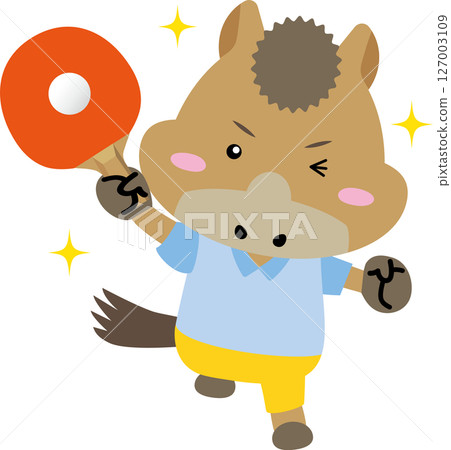 馬兒打乒乓球（2026 年，馬年） 127003109