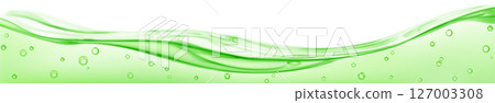 Translucent water wave with air bubbles Translucent water wave with air bubbles 127003308