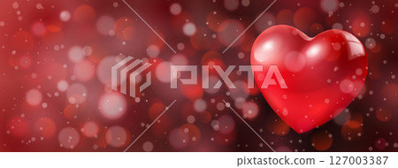 Abstract bokeh background with heart 127003387
