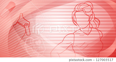 Fitness themed background in red. 127003517