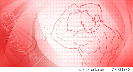 Fitness themed background in red. Fitness themed background in red. 127003520