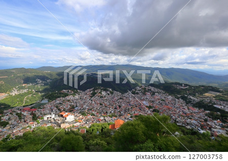 Cityscape of Taxco, a tourist destination in Central America, Mexico 127003758