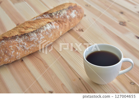 Coffee ingredients, Coffee and French bread, Lifestyle, Morning coffee, Coffee break 127004655