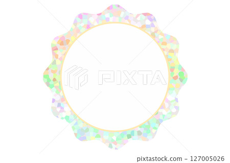 可愛的寶石圖案閃光圓形框架插畫素材彩色流行向量png 127005026