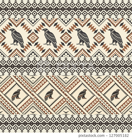 seamless pattern with geometric shapes, vector illustration 127005182