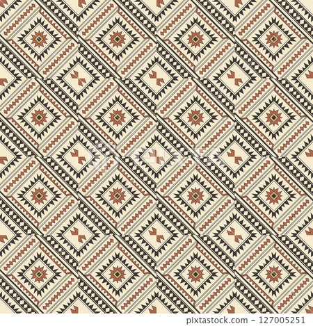 seamless pattern with geometric shapes, vector illustration 127005251