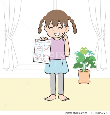 Girl who failed the test, living room Girl who failed the test, living room 127005275