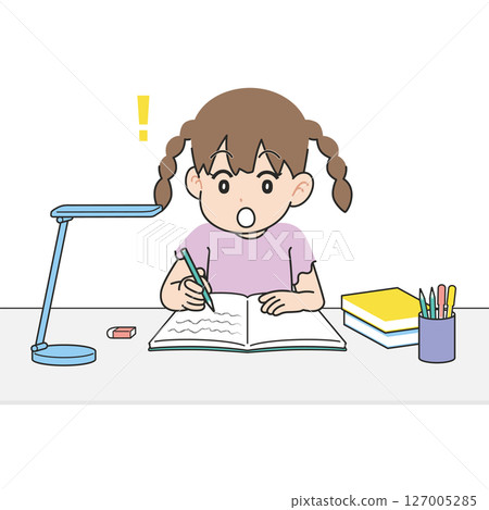 懂得在書桌前學習的女孩 懂得在書桌前學習的女孩 127005285