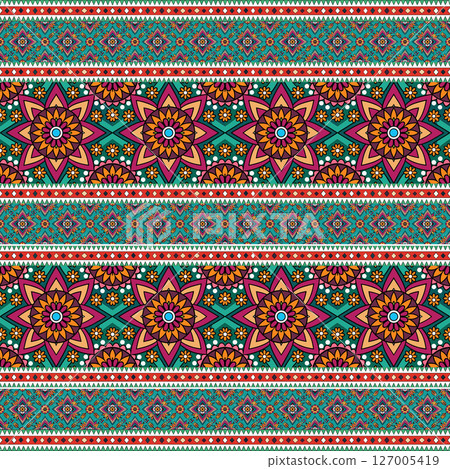 seamless pattern with geometric shapes, vector illustration 127005419