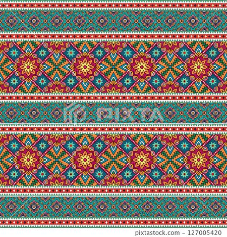 seamless pattern with geometric shapes, vector illustration 127005420