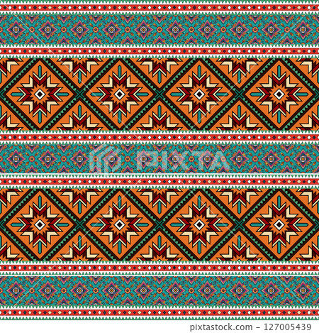 seamless pattern with geometric shapes, vector illustration 127005439