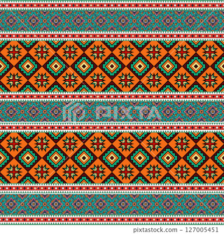 seamless pattern with geometric shapes, vector illustration 127005451