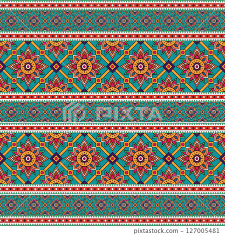 seamless pattern with geometric shapes, vector illustration 127005481