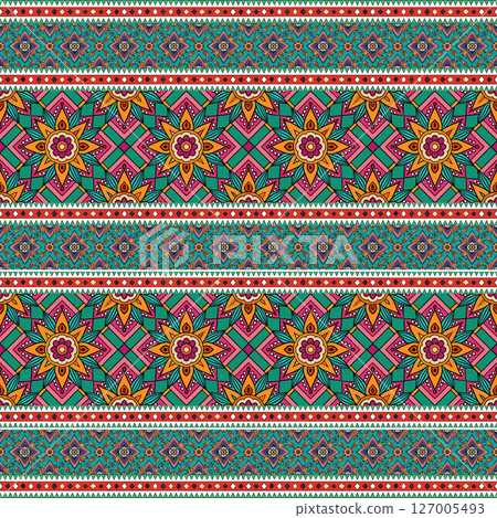 seamless pattern with geometric shapes, vector illustration 127005493