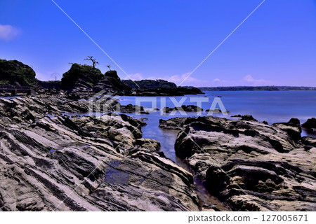 荒崎里亞斯海岸的三浦半島風景 長曝光攝影 荒崎里亞斯海岸的三浦半島風景 長曝光攝影 127005671