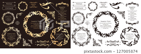 Antique Frame Design Collection: Vintage Style Ornament Set 127005874