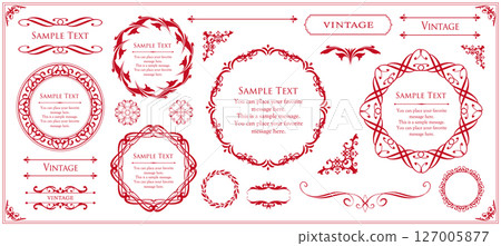 Antique Frame Design Collection: Vintage Style Ornament Set Antique Frame Design Collection: Vintage Style Ornament Set 127005877