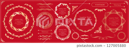 Antique Frame Design Collection: Vintage Style Ornament Set Antique Frame Design Collection: Vintage Style Ornament Set 127005880