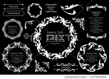 Antique Frame Design Collection: Vintage Style Ornament Set 127005900