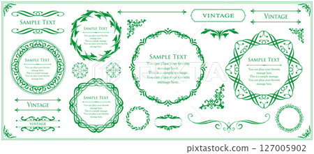 Antique Frame Design Collection: Vintage Style Ornament Set 127005902