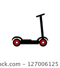 Scooter icon on white background. Vector illustration. 127006125