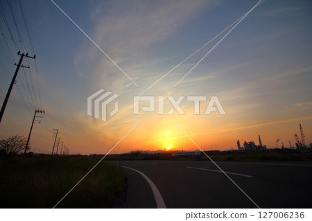 Beautiful dusk landscape Beautiful dusk landscape 127006236