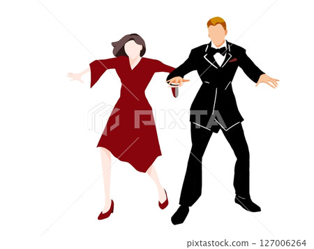一對男女在跳舞 一對男女在跳舞 127006264