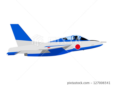 藍色戰鬥機在天空中飛翔 127006541