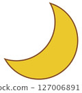 Simple moon illustration icon 127006891