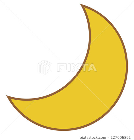 Simple moon illustration icon 127006891