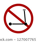 Sign prohibiting scooters on white background. Vector illustration. 127007765