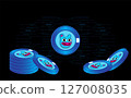 brett token coin exchange illustration 127008035