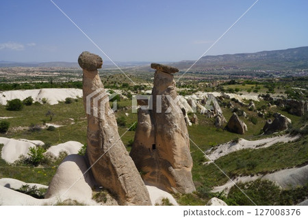 Three Sisters rocks in Cappadocia, Türkiye Three Sisters rocks in Cappadocia, Türkiye 127008376