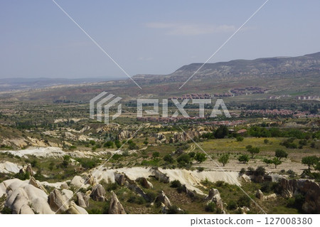 View from Esentepe observation deck in Cappadocia, Turkey 127008380