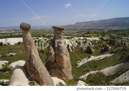 Three Sisters rocks in Cappadocia, Türkiye Three Sisters rocks in Cappadocia, Türkiye 127008759