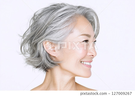 Silver-haired woman "AI generated image" Silver-haired woman "AI generated image" 127009267