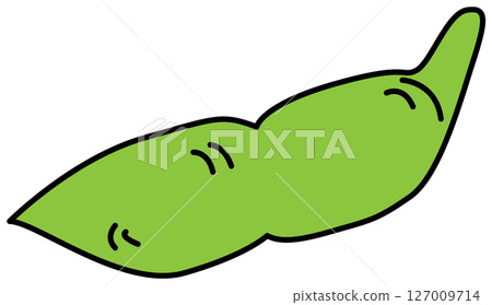 以平面顏色繪製的毛豆插圖 以平面顏色繪製的毛豆插圖 127009714