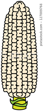 以平面顏色繪製的玉米插圖 以平面顏色繪製的玉米插圖 127009768