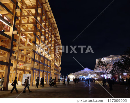 The Osaka Expo Ring Shining at Night - Part 1 127009903
