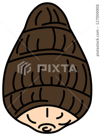 Taro illustration drawn in flat colors Taro illustration drawn in flat colors 127009908