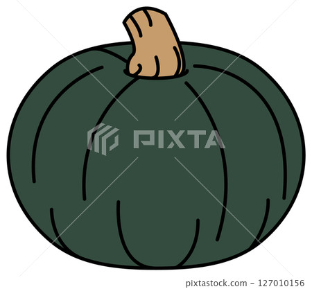用平面顏色繪製的南瓜插圖 用平面顏色繪製的南瓜插圖 127010156