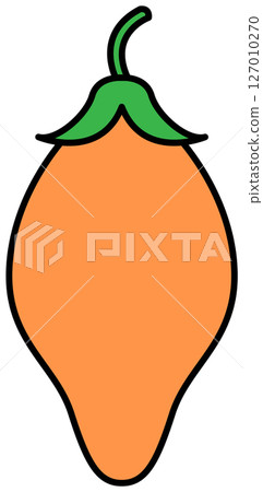 用平面顏色繪製的辣椒插圖 用平面顏色繪製的辣椒插圖 127010270