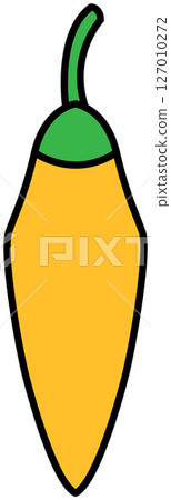用平面顏色繪製的辣椒插圖 127010272