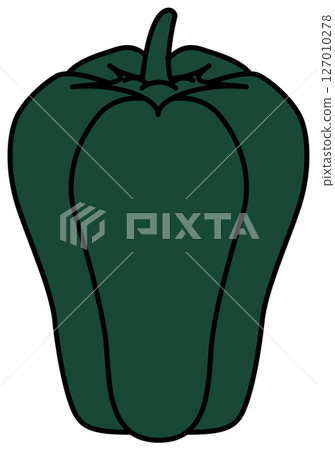 Bell pepper illustration drawn in flat colors Bell pepper illustration drawn in flat colors 127010278