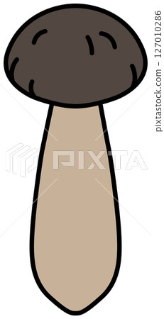 Shimeji mushroom illustration drawn in flat color 127010286