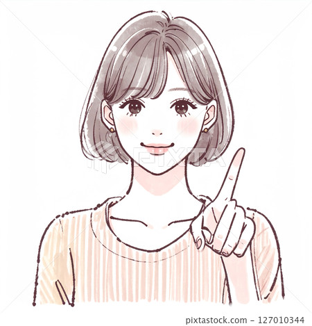 Illustration material of women and girls 127010344