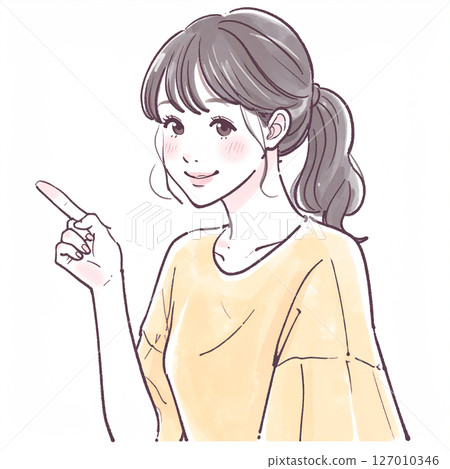 婦女和女孩插畫素材 127010346