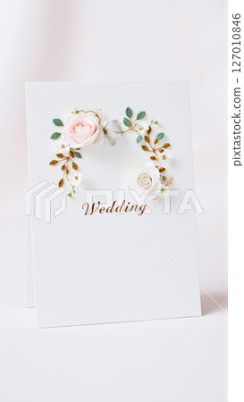 Wedding card in light delicate colors 127010846